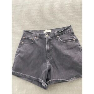 Abercrombie & Fitch Shorts Women 12 Black The Dad High Rise Zip Classic Curve 5"